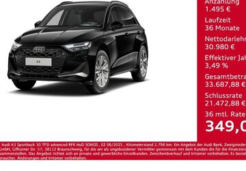 Audi A3 2.796 km 31.975 &euro; Bernsdorf 09337