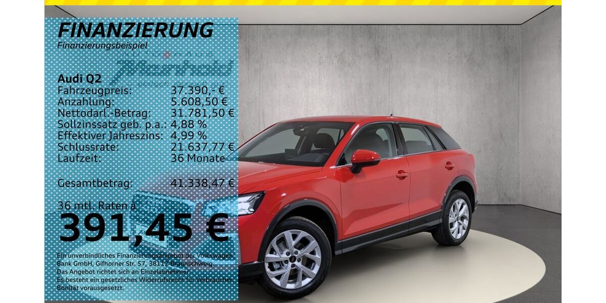 Audi Q2 7.500 km 37.390 &euro; Auerbach/Rebesgrün 08209