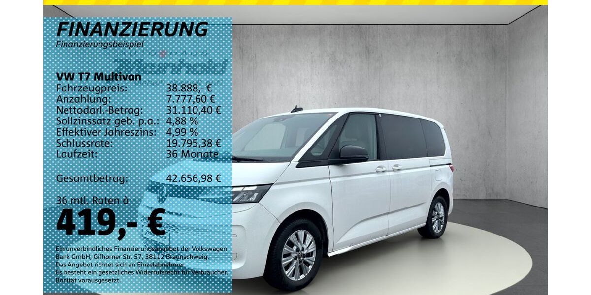 VW T7 Multivan 59.950 km 38.888 &euro; Auerbach/Rebesgrün 08209