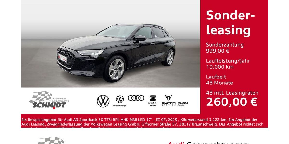 Audi A3 3.122 km 30.975 &euro; Bernsdorf 09337
