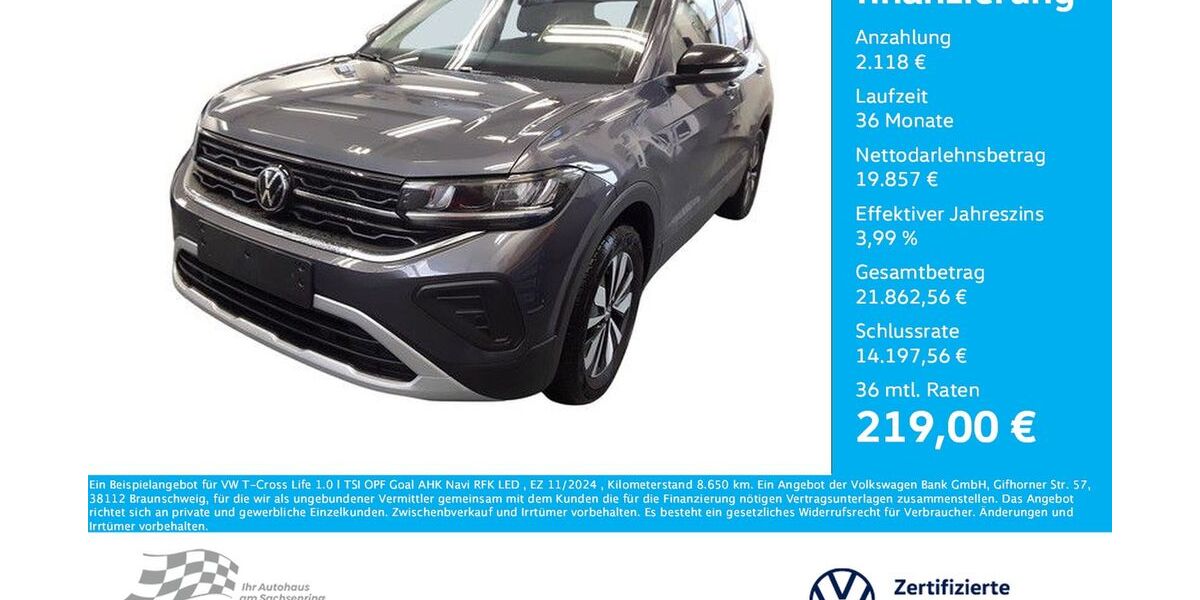 VW T-Cross 8.650 km 21.975 &euro; Bernsdorf 09337