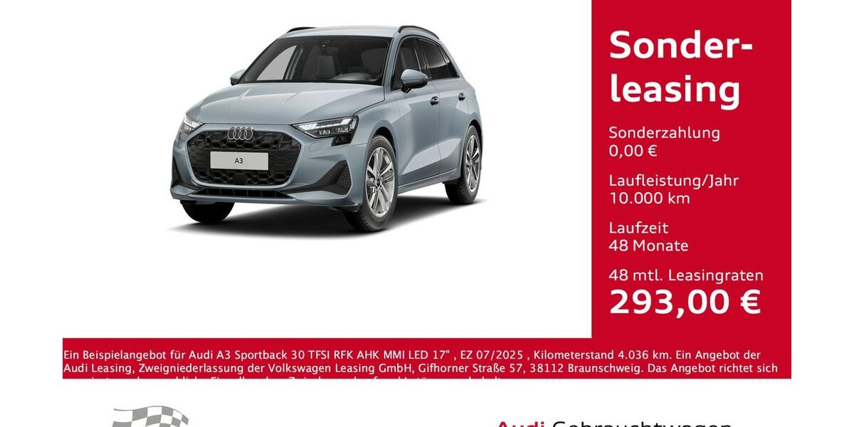 Audi A3 4.036 km 30.975 &euro; Bernsdorf 09337