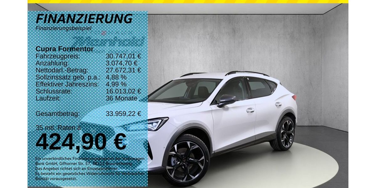 Cupra Formentor 22.100 km 29.989 &euro; Auerbach/Rebesgrün 08209