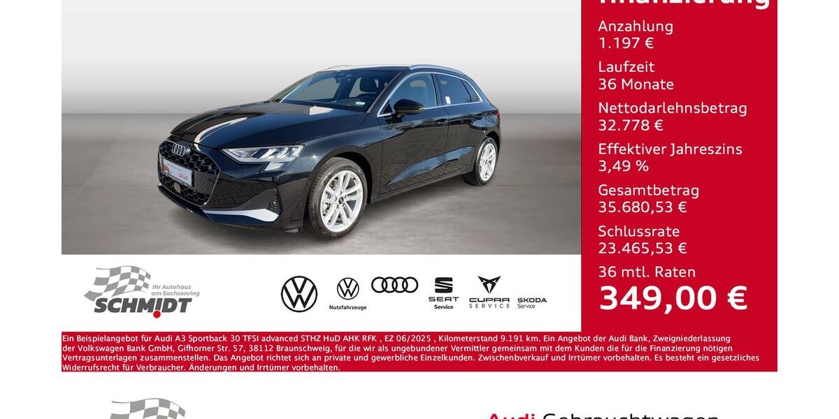 Audi A3 9.191 km 33.450 &euro; Bernsdorf 09337