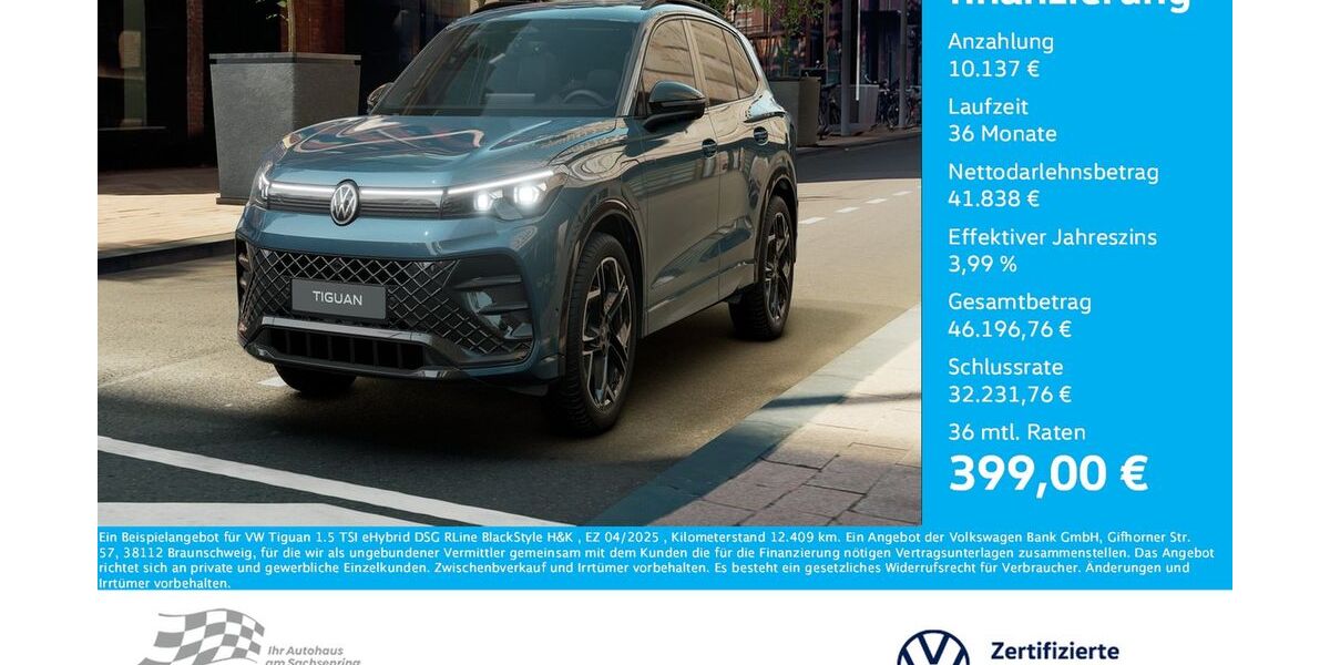 VW Tiguan 12.409 km 51.975 &euro; Bernsdorf 09337